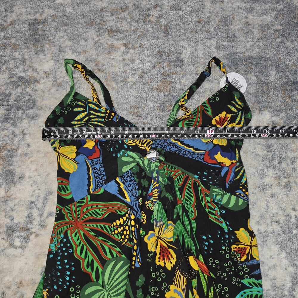 Island Planet Dress Womens One Size Multicolor Tropical Maxi Sundress Vacay Boho - Picture 4 of 10
